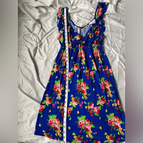 Body Central Royal Blue Floral Dress/Tunic - Picture 2 of 4